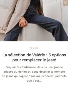 Mode - remplacer jeans