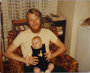 Larry Hodgson et son fils Mathieu bébé