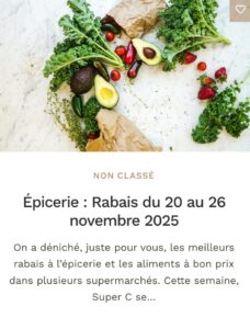 Rabais épicerie