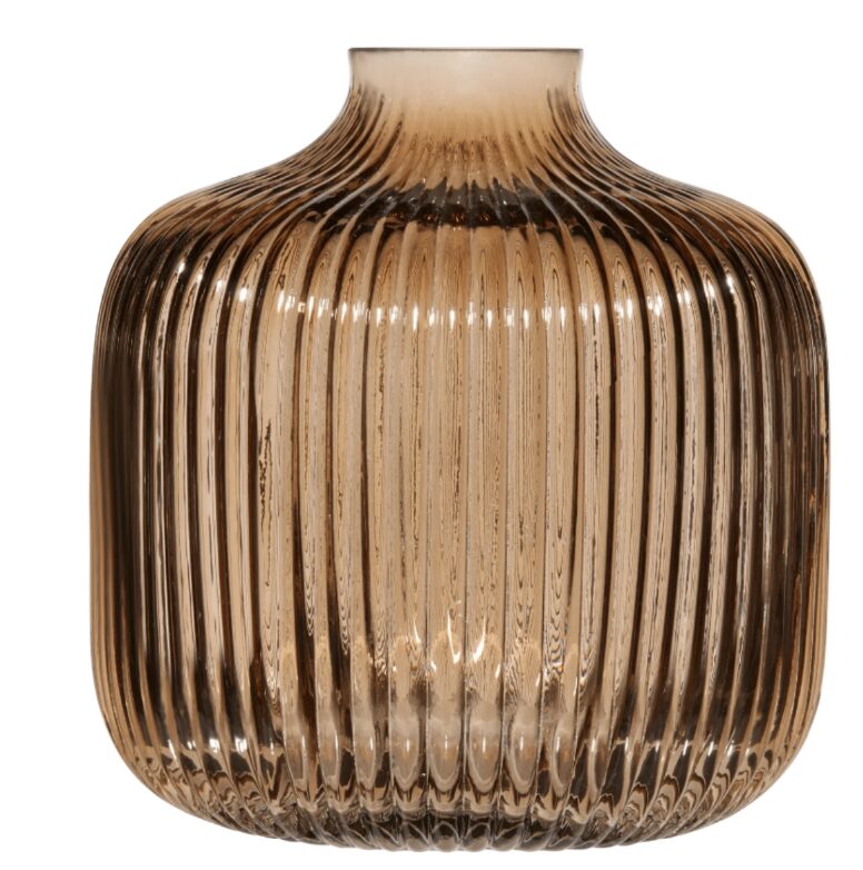 Bouclair - Vase décoratif en verre côtelé