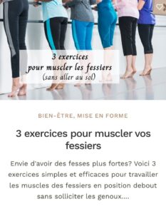 Article muscler fessier