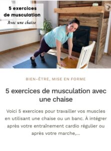 Musculation sur chaise