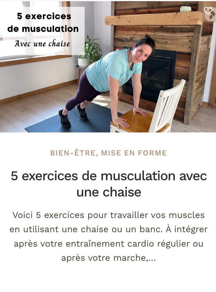 Musculation sur chaise
