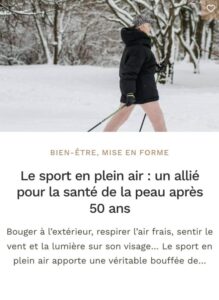 Article - Sport et santé de la peau
