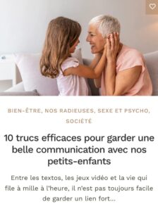 Article - communication petits-enfants