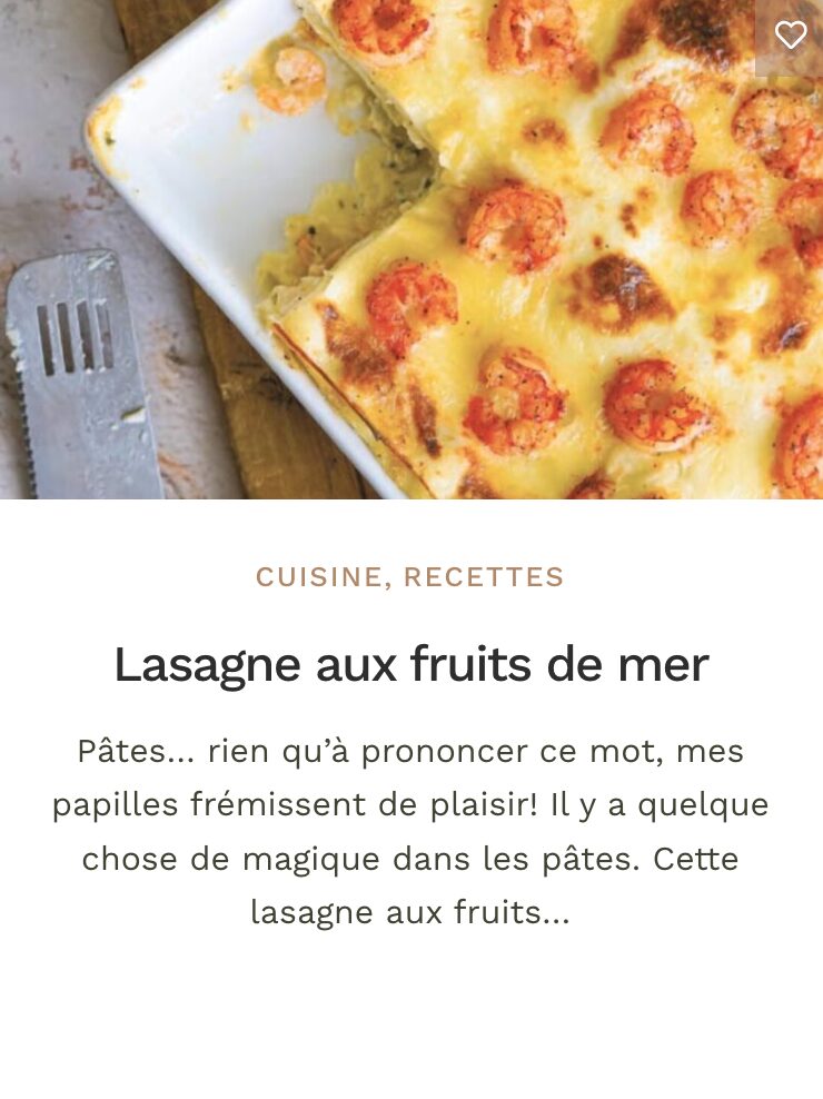 Lasagne aux fruits de mer