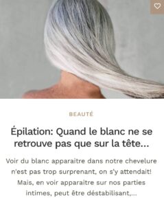 Article cheveux gris