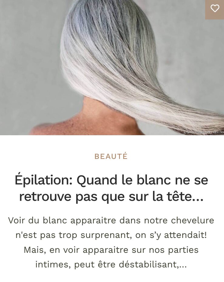 Article cheveux gris 