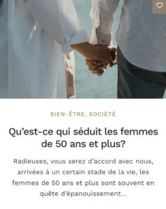 Article - séduit femme 50 ans