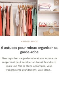Rangement garde-robe
