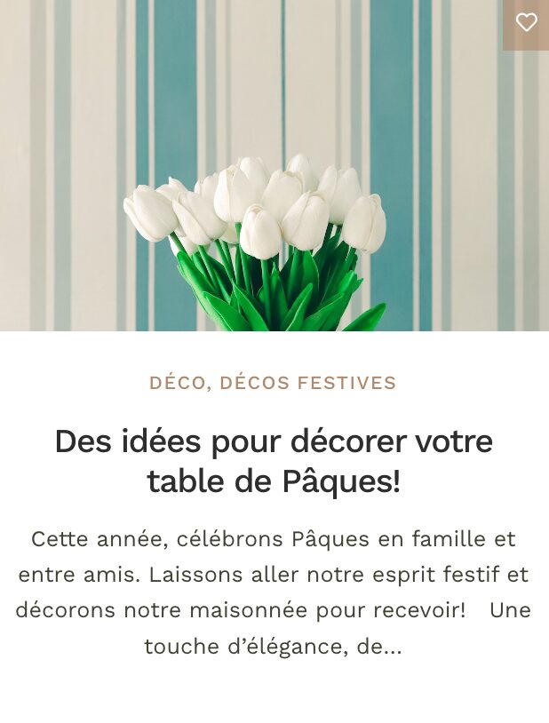 Pâques - déco tables