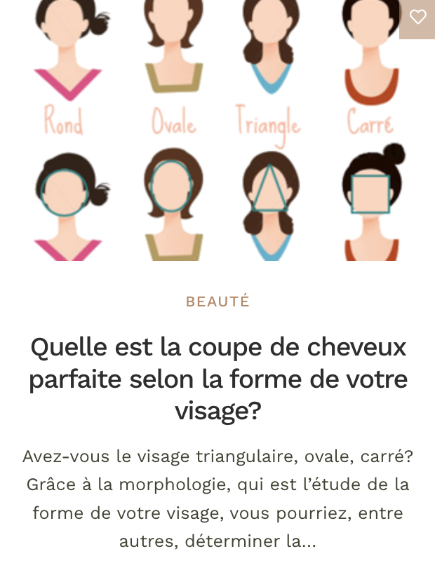 50 ans - coupe selon forme visage