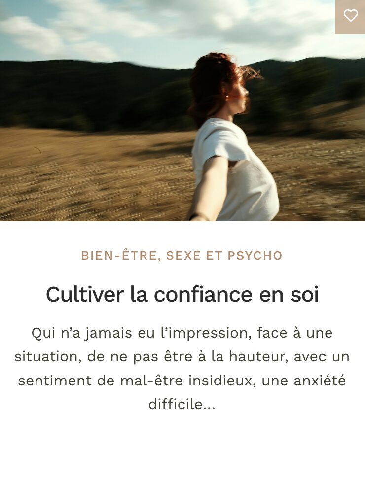 cultiver confiance en soi