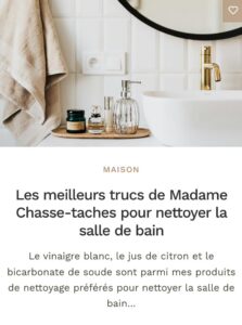 maison propre - astuces salle de bain