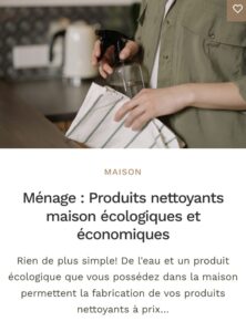 ménage maison - produits économiques