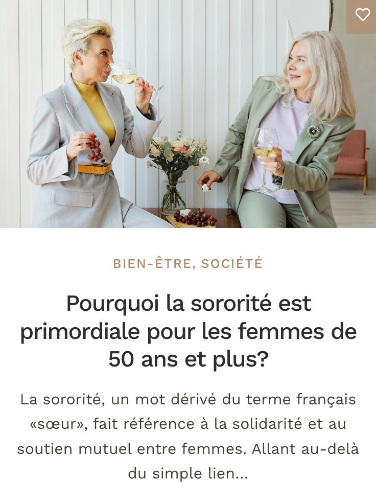 Sororité femmes 50 ans