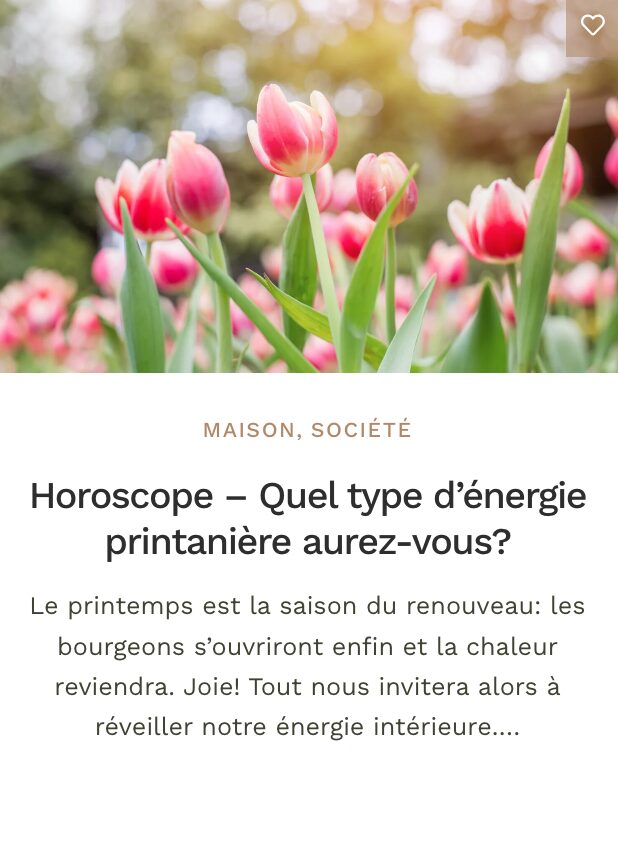 Horoscope printemps