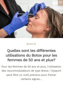Botox 50 ans
